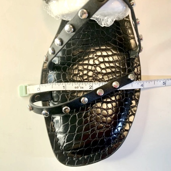 Dolce Vita Jaster Women’s Black with Silver Studs Strappy Flat Sandals Size 10 - Picture 15 of 15